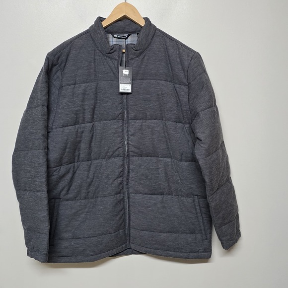 TravisMathew Climate Drop Jacket Men's XXL 2XL Heather Gray Black Full Zip NWT